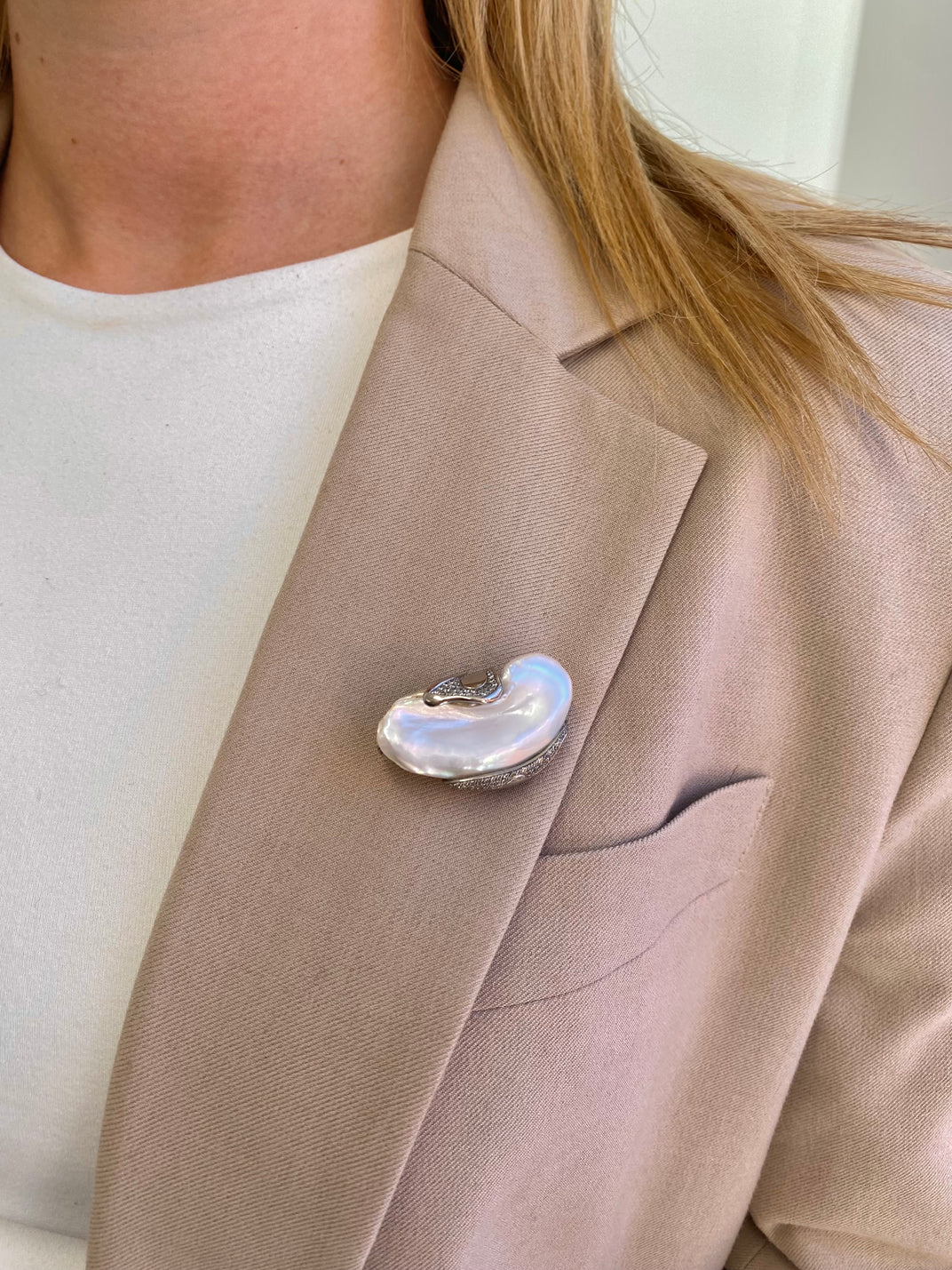 Pearl Creations. Baroque Pearl  Brooch.