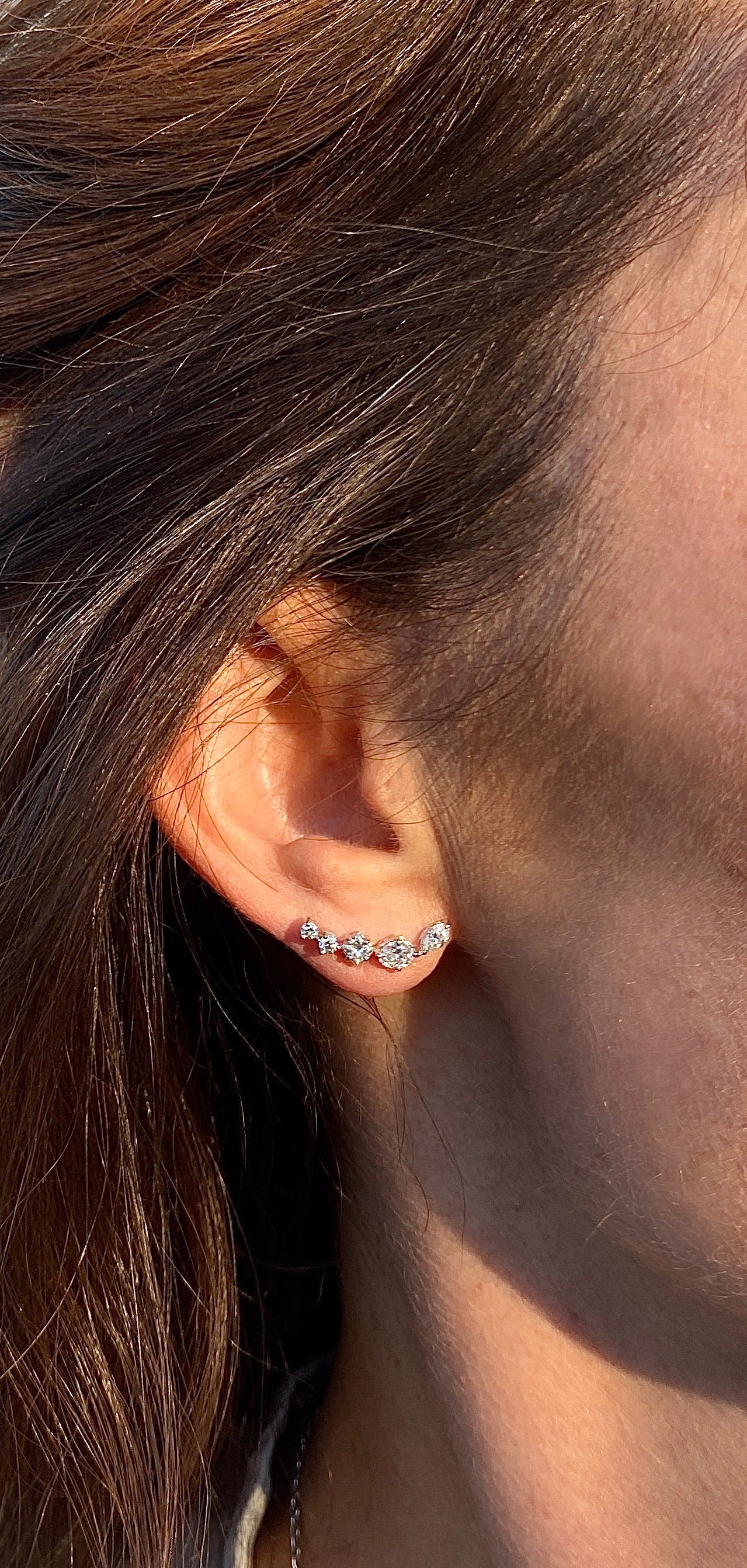 Everyday Creations. Jolie earrings with Diamonds.