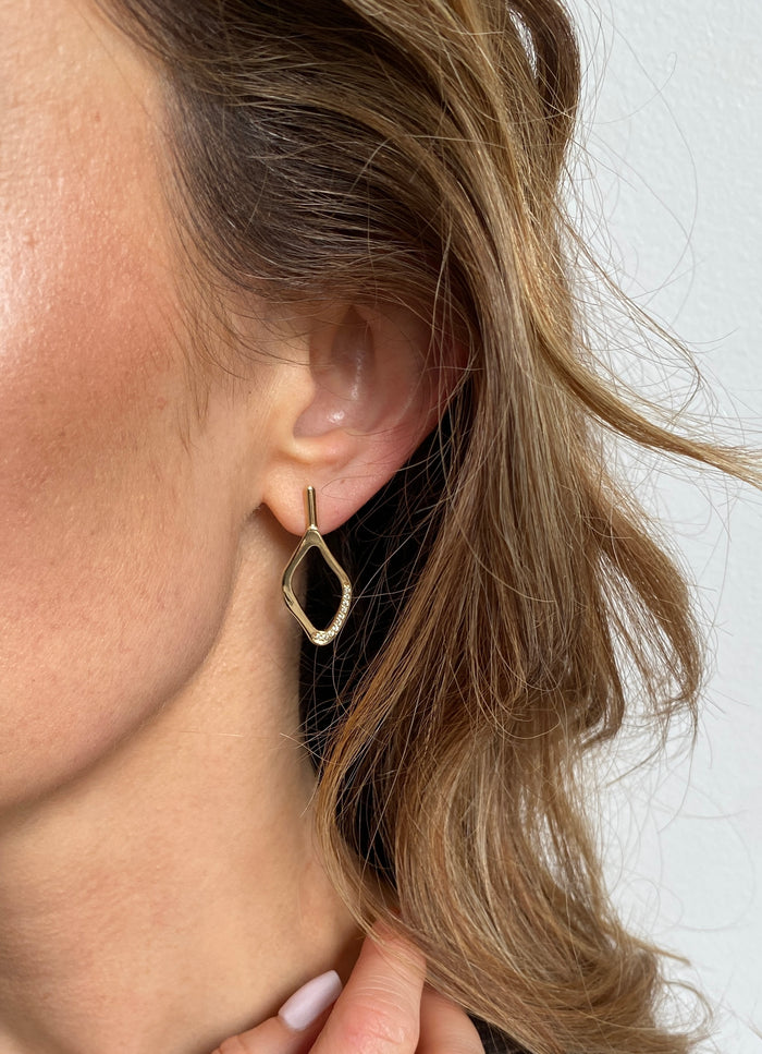 Lagoon. Small open earrings