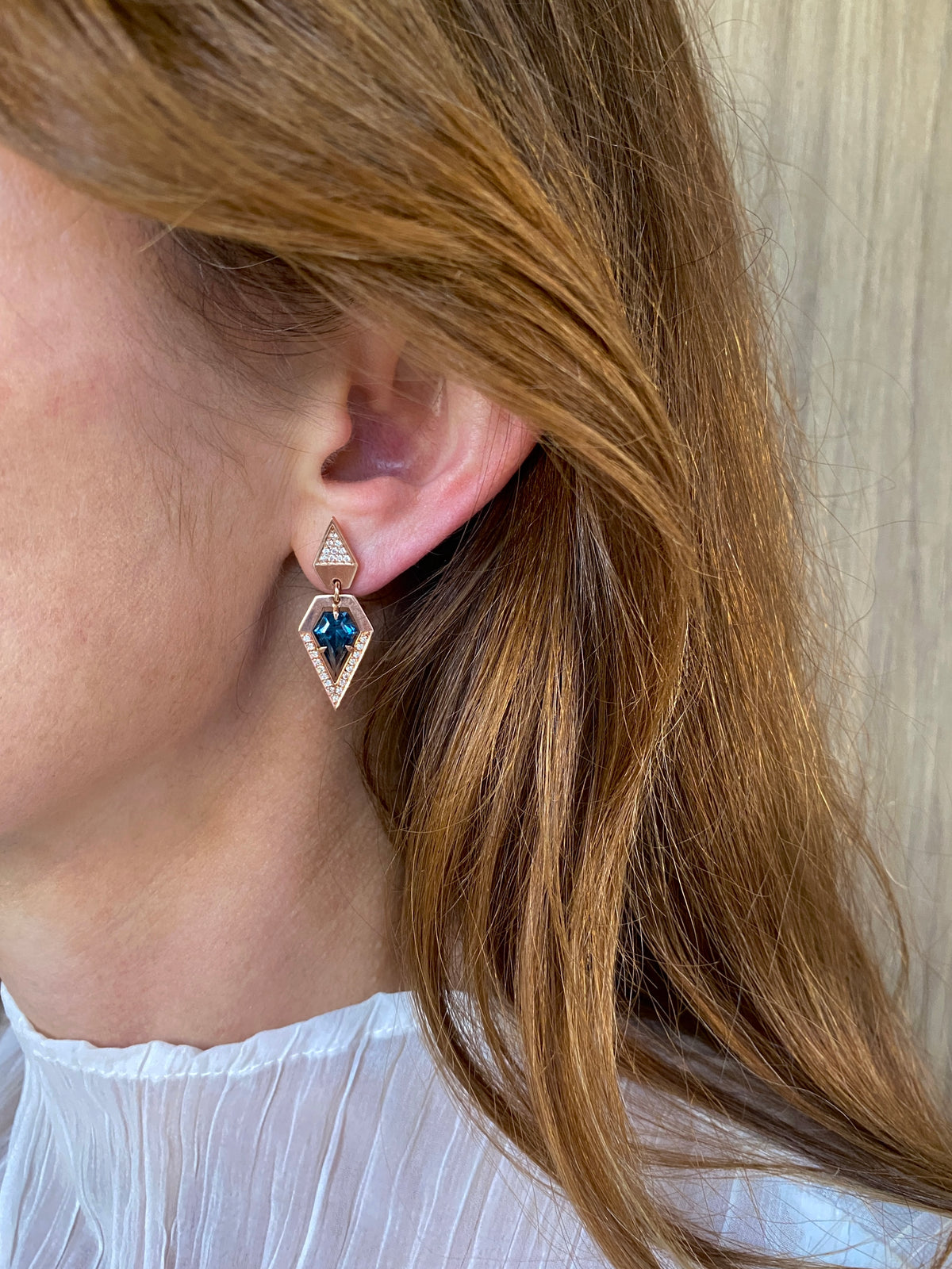 Prisma. Blue Topaz Earrings