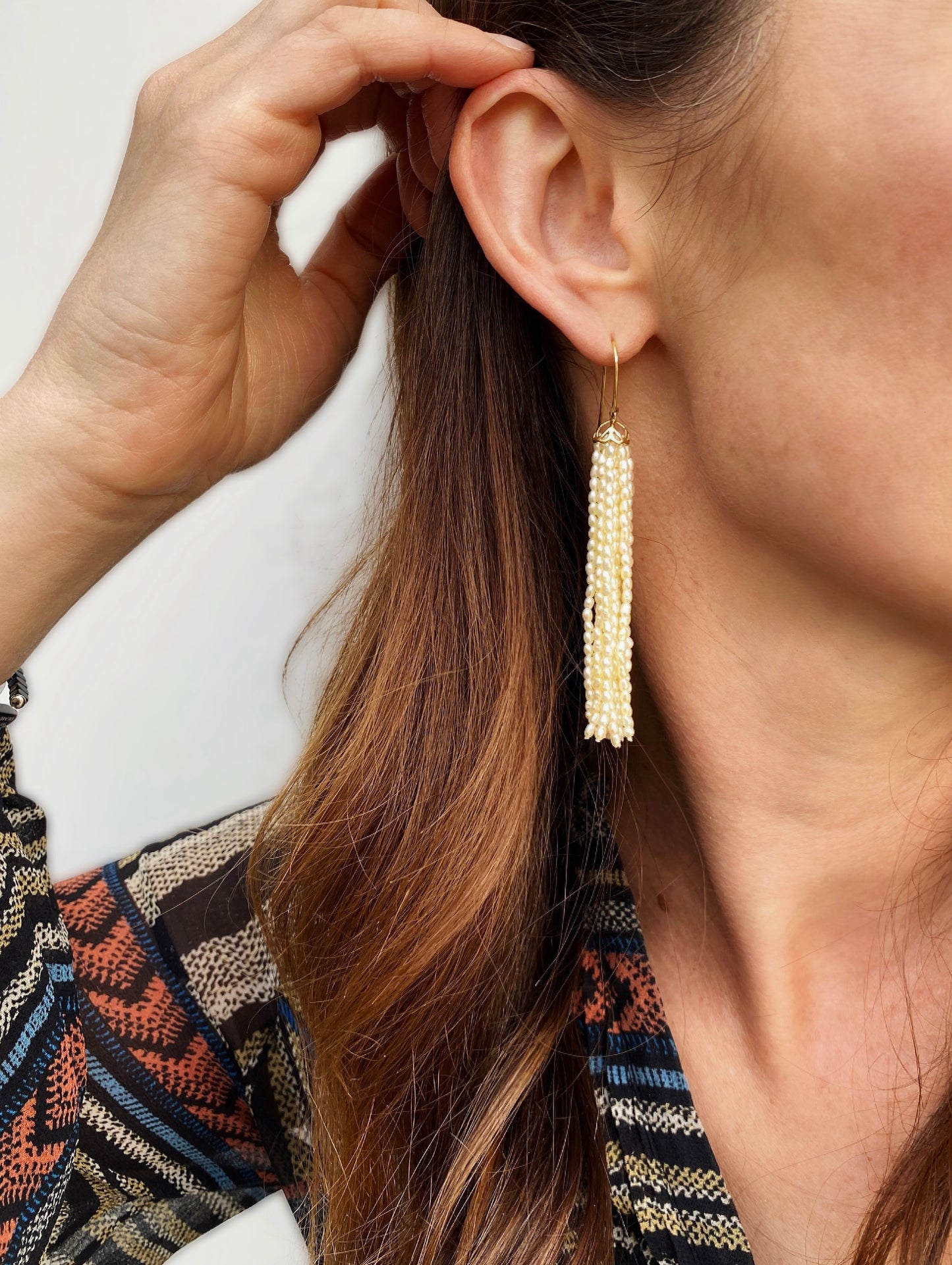 Pearl Creations . Tassel Earrings