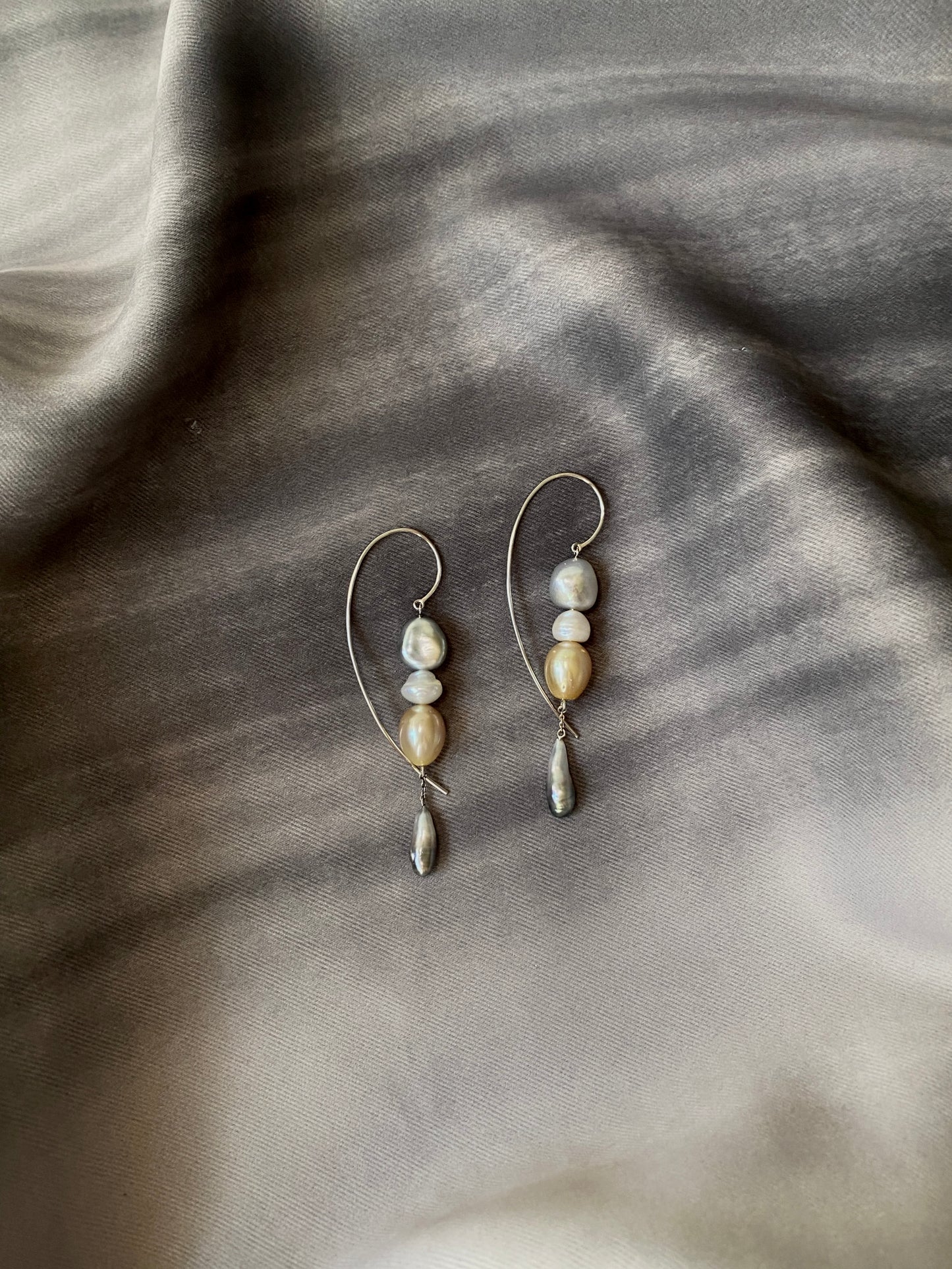 Pearl Creations. Keshi Swing Earrings.