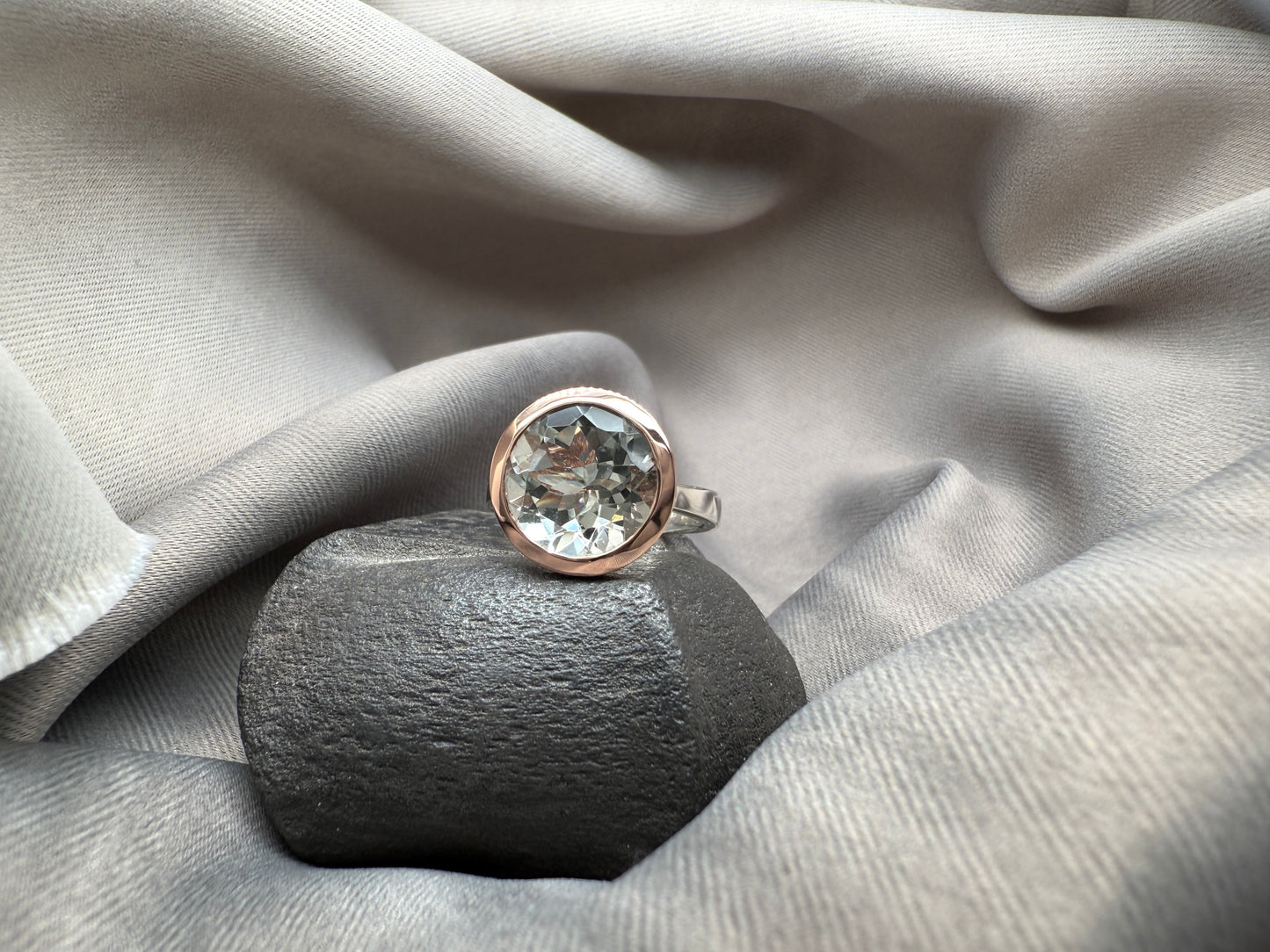 Everyday Creations. Pop ring with Blue Topaz.