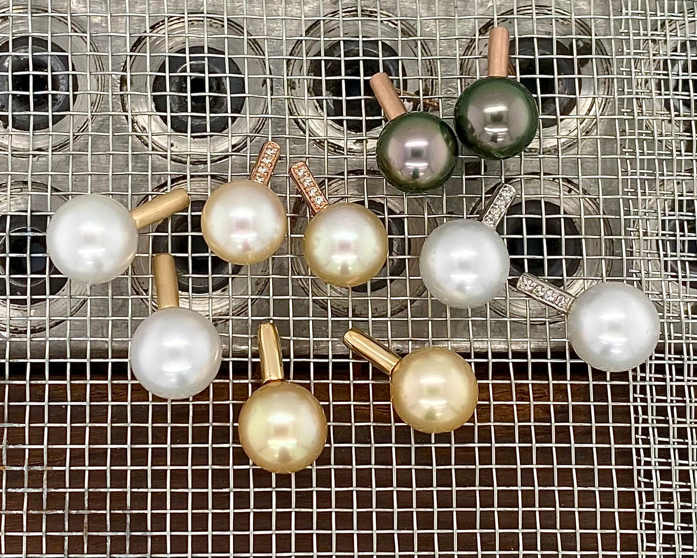 Pearl Creations. Pier Studs with South sea pearls SOLD