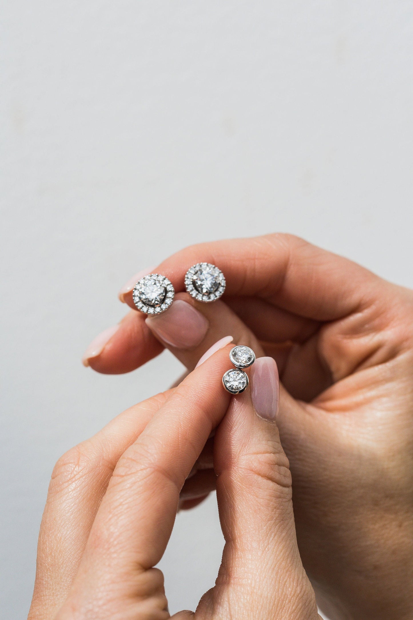 Everyday Creations. Diamond Stud Earrings with Halo.