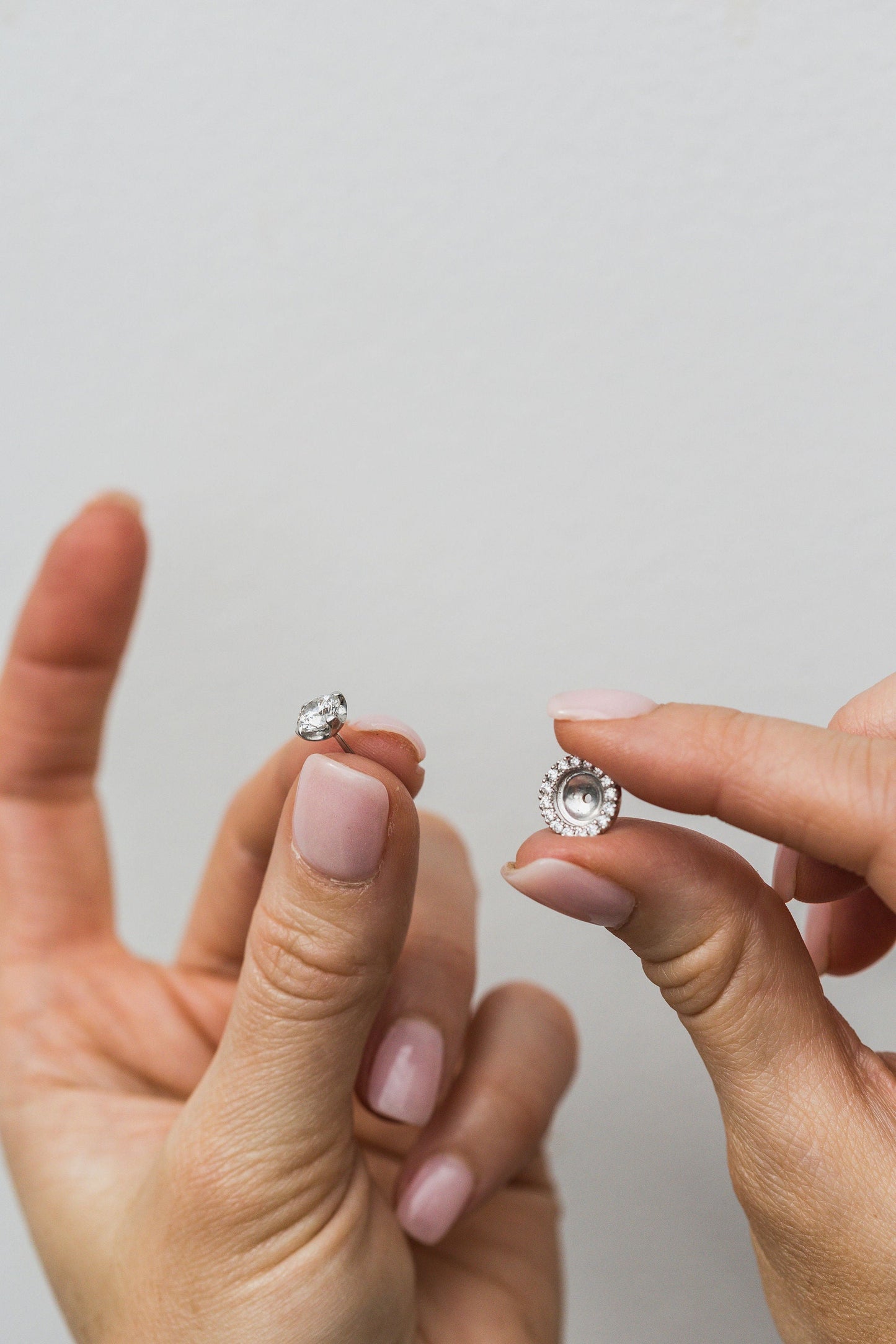 Everyday Creations. Diamond Stud Earrings with Halo.