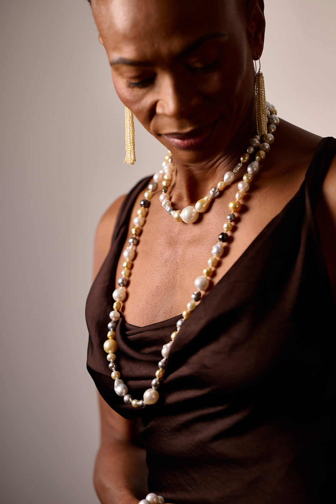 One of a Kind. Multi South Sea and Tahitian Long Strand