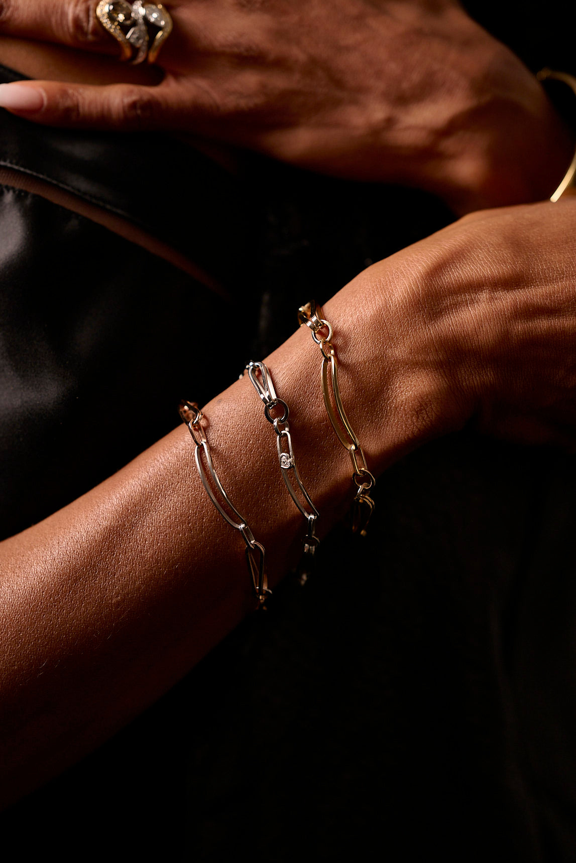 Everyday Creations . Play Bracelet Plaitinum and Rose Gold