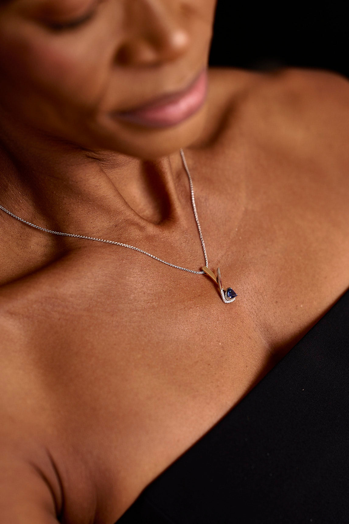 Signature. Reflections Sapphire and Diamond pendant.