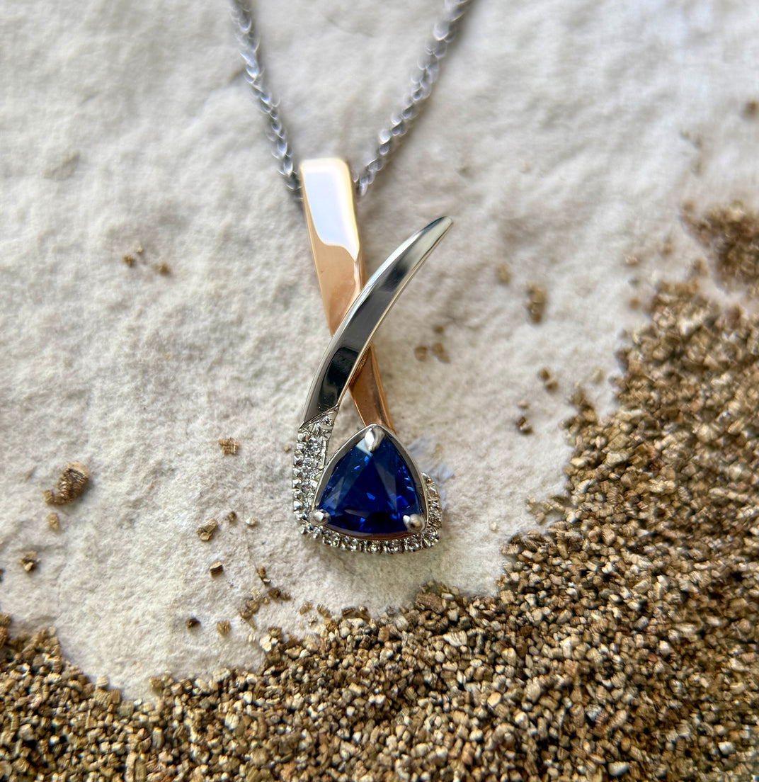 Signature. Reflections Sapphire and Diamond pendant.