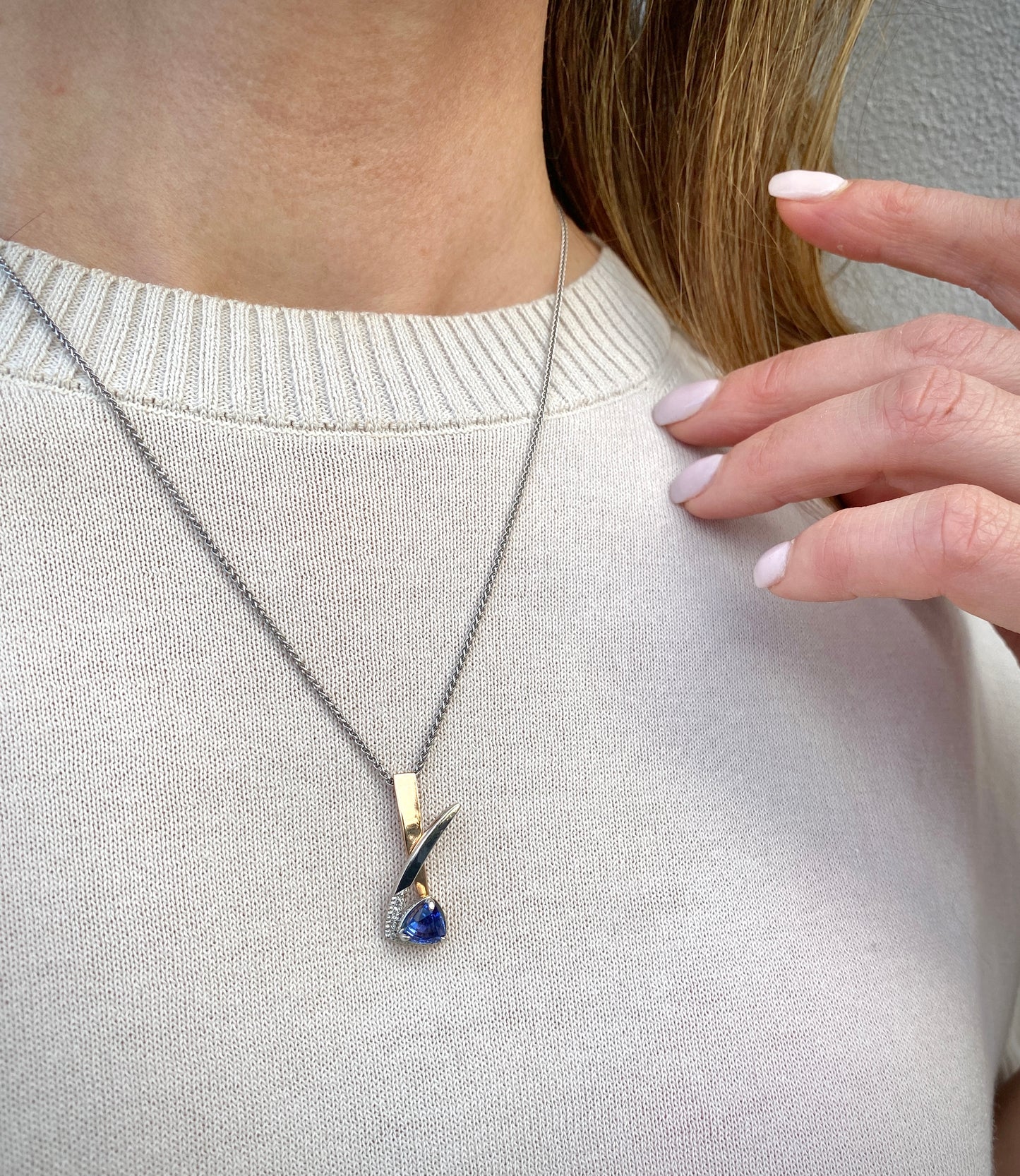 Signature. Reflections Sapphire and Diamond pendant.