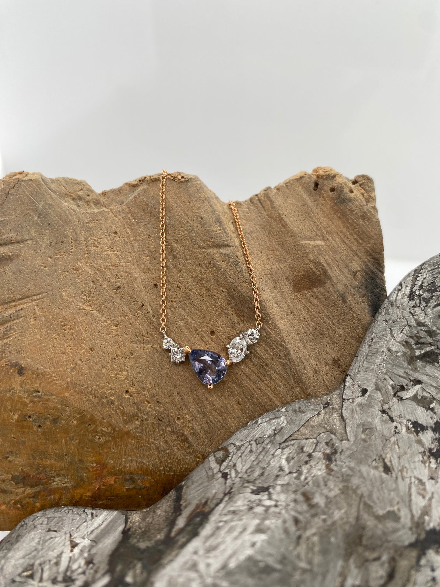 Everyday Creations. "Jolie" Sapphire Climber Pendant.