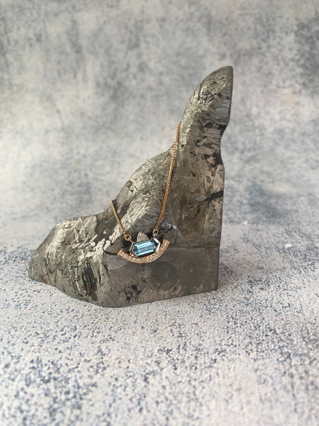 Signature . Crescent Zircon Pendant