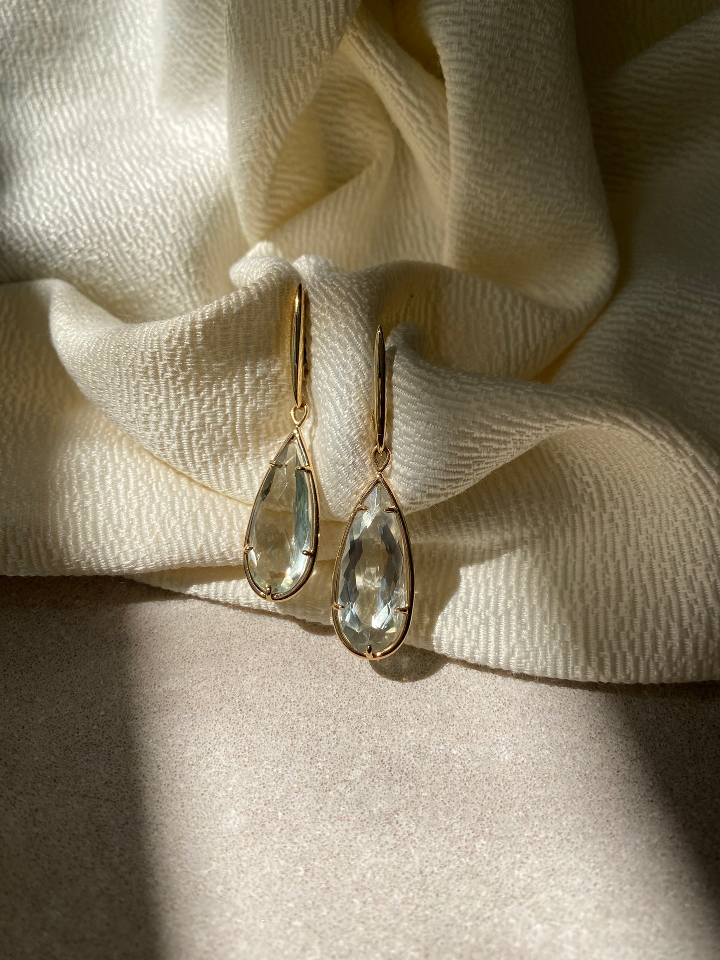 Everyday Creations. Mint Quartz Drop Earrings