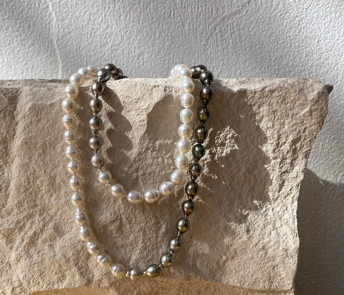 Ombre Long Pearl Necklace