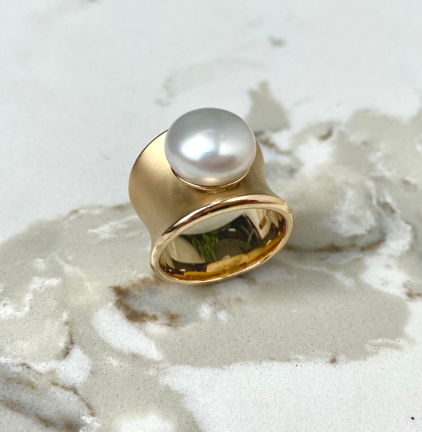 Pearl Creations. The Concava SouthSea Pearl Ring