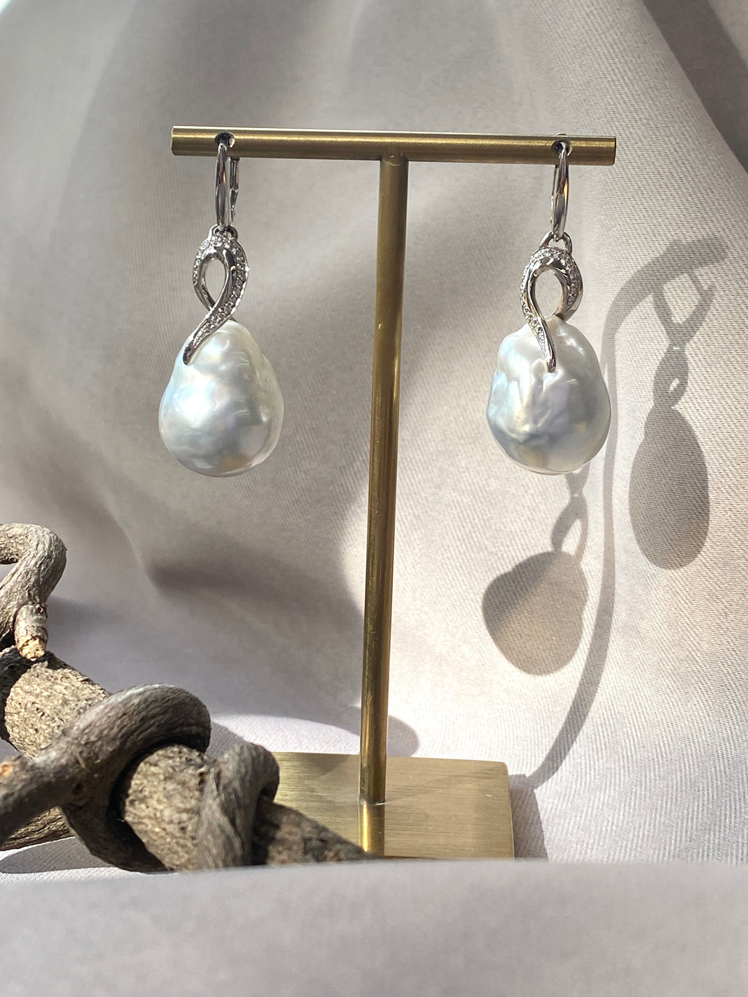 One of a Kind. Baroque Pearl Earrings