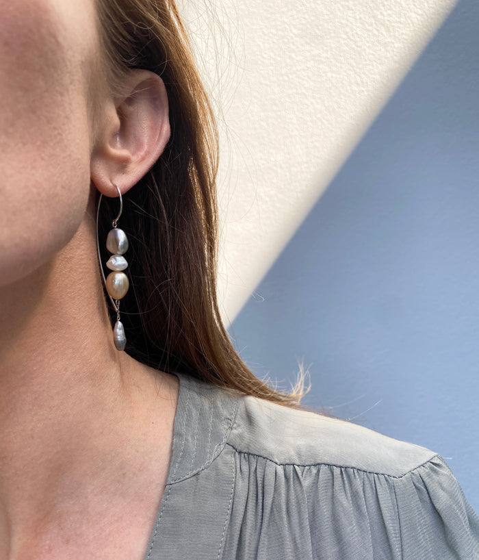 Pearl Creations. Keshi Swing Earrings.