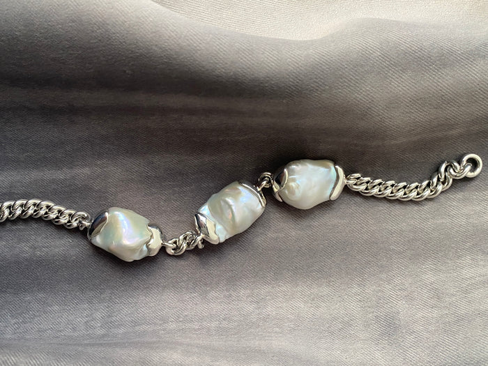 Pearl Creations. Silver Freshwater Bracelet