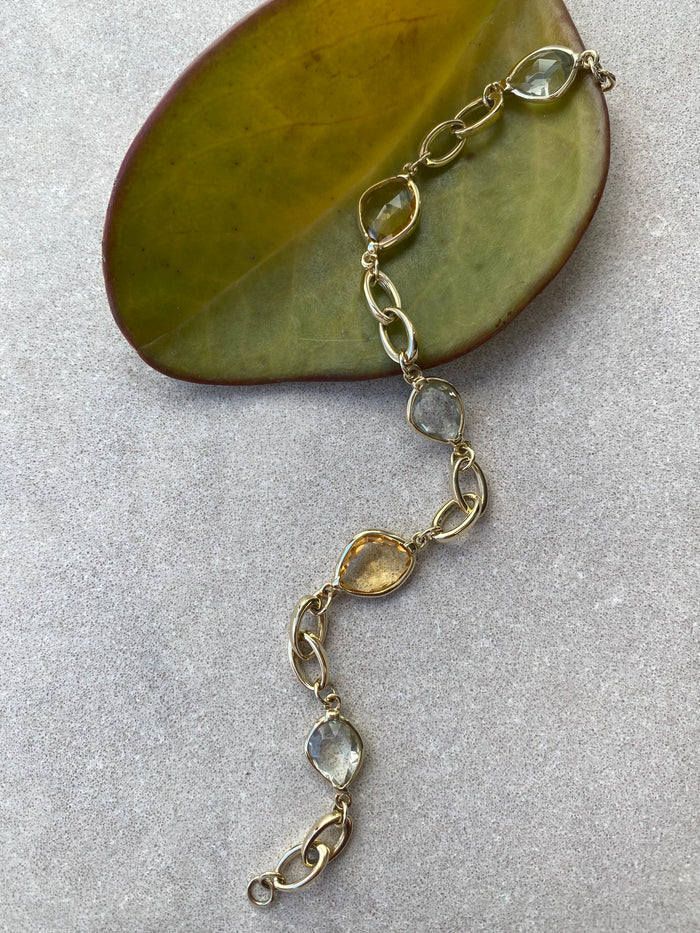 Everyday Creations . Yellow Gold Gemstone Bracelet
