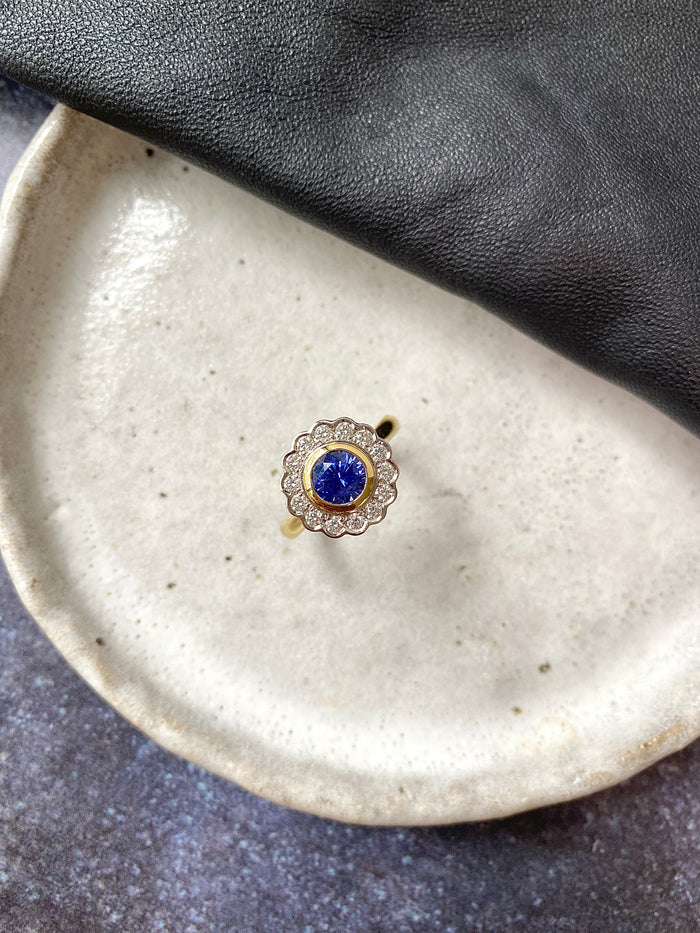 Everyday Creations .  The Daisy Sapphire Ring