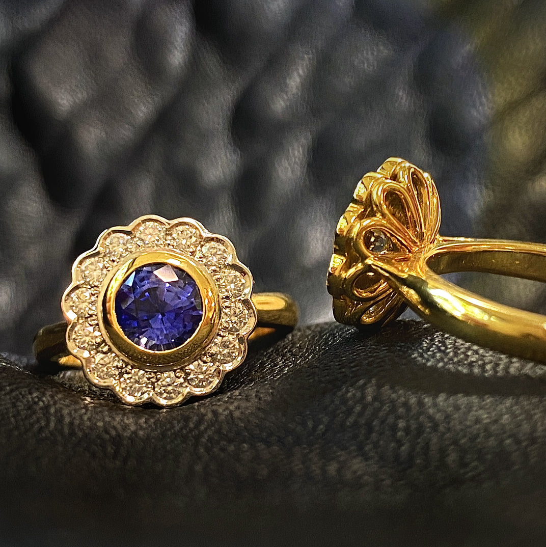 Everyday Creations .  The Daisy Sapphire Ring