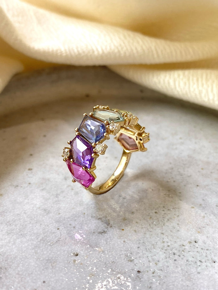One of a Kind. Sapphire Spring Ring