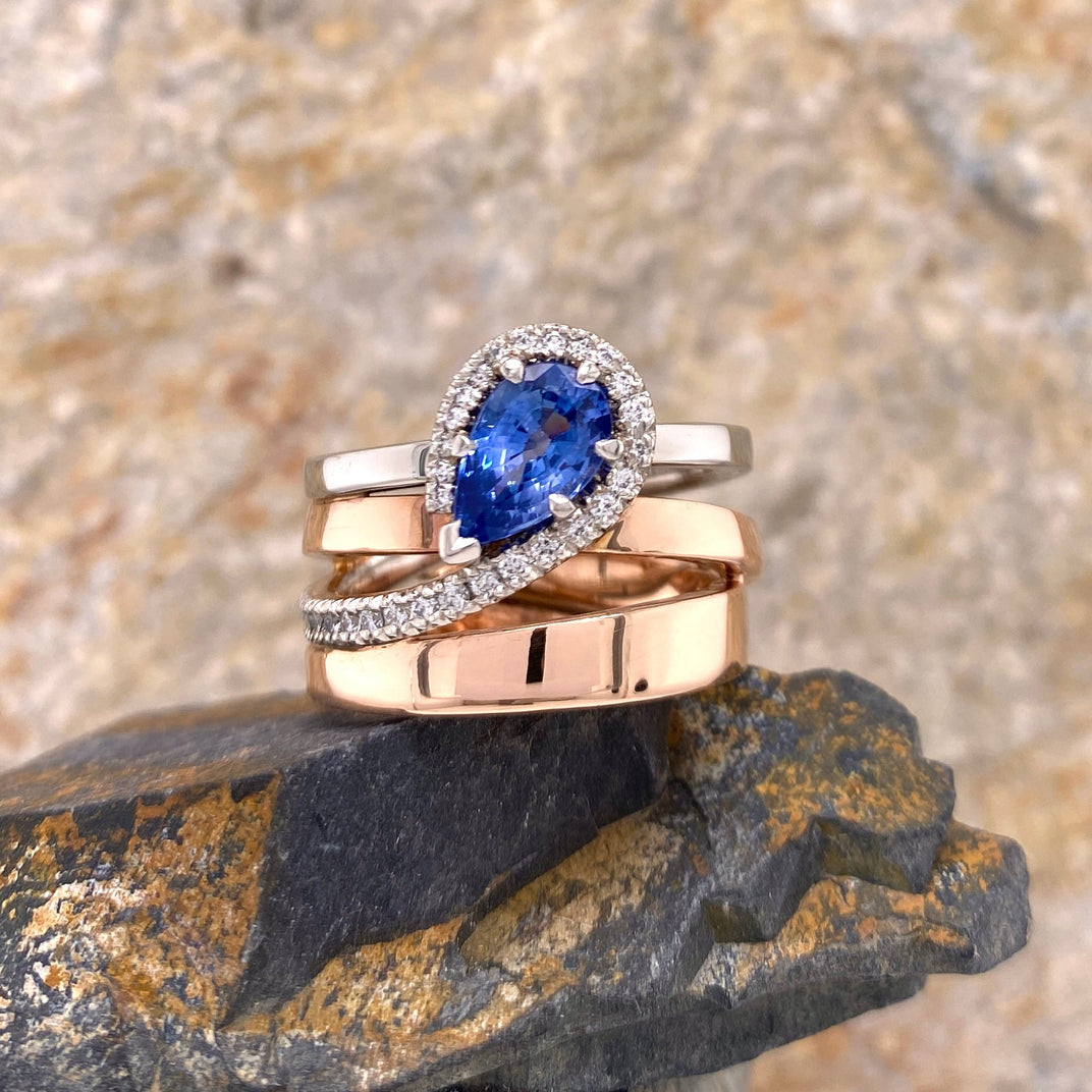 Signature. Reflections Ring with Sapphire and Diamonds
